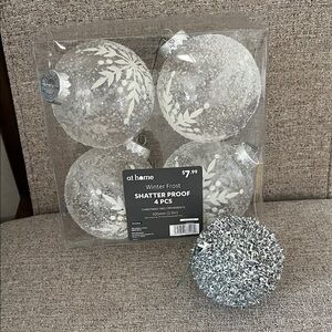 Winter Frost Shatterproof Ornaments - Silver